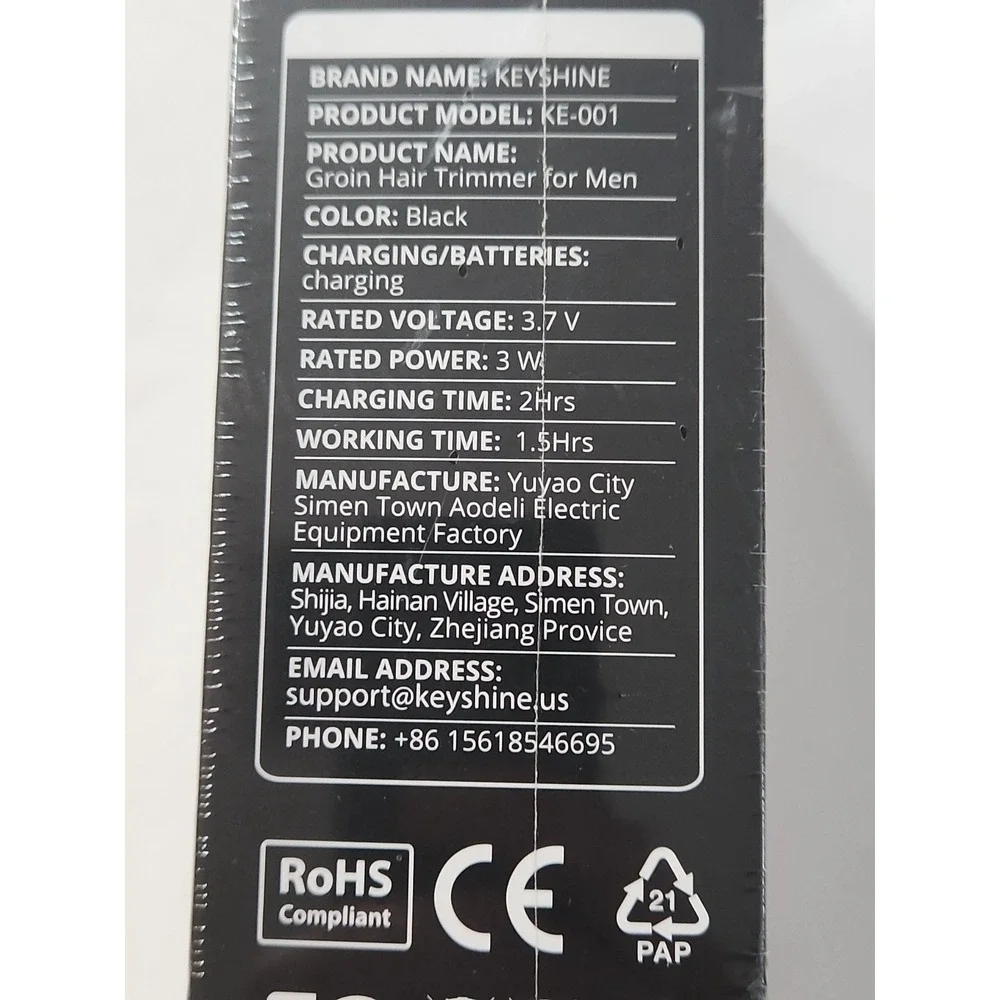 Keyshine Electric Groin & Body Hair Trimmer for Men: Waterproof Sealed